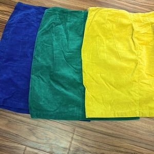 Old Navy micro corduroy pencil skirts- lot of 3